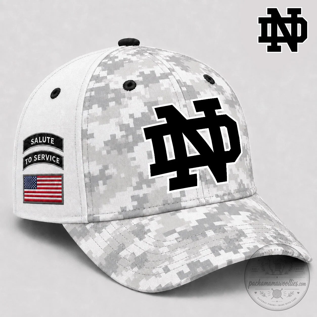 Notre Dame Fighting Irish | Premium NCAA Salute To Service Camo Cap NY