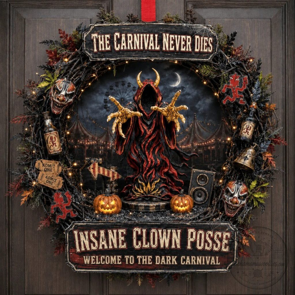 Insane Clown Posse Welcome to the Dark Carnival Decorative Wreath Insane Clown Posse Welcome to the Dark Carnival Decorative Wreath