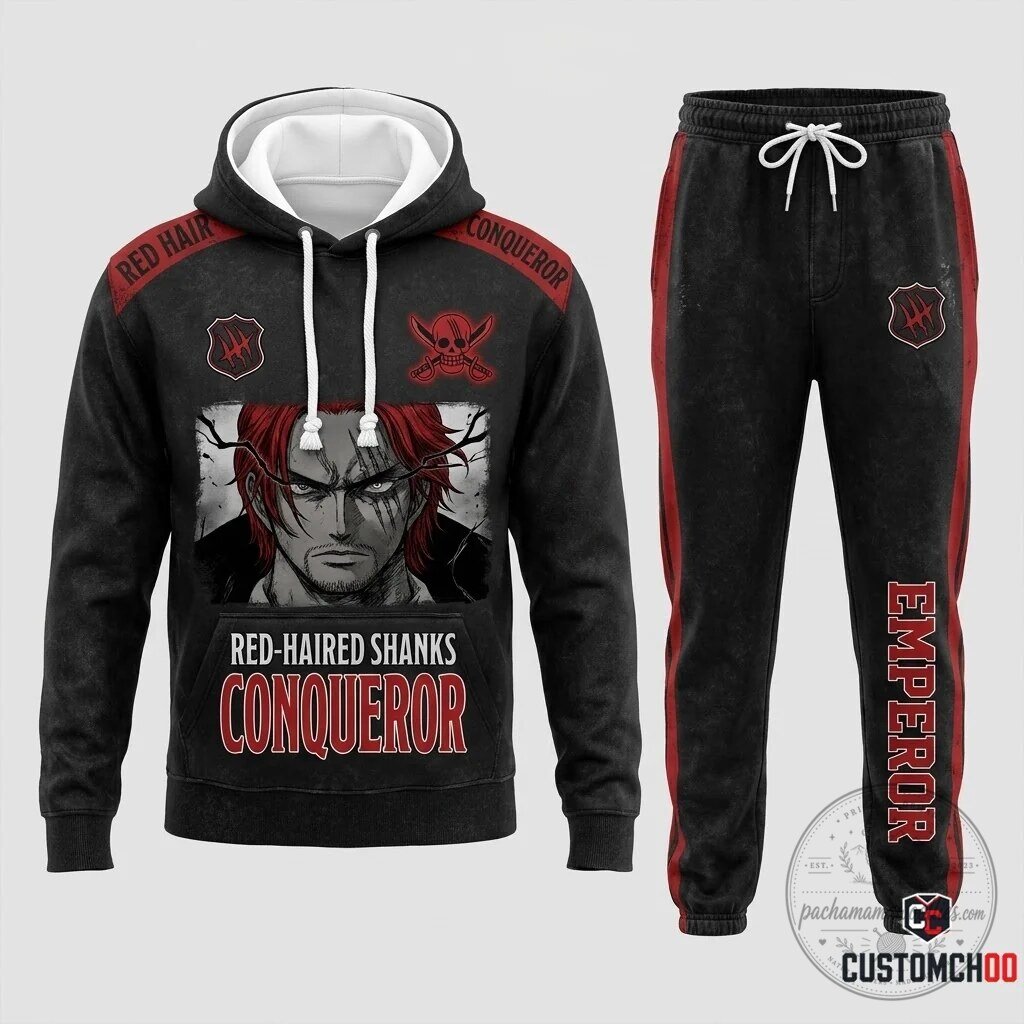 Red-Haired Shanks Emperor Kamusari One Piece Anime Hoodie and Jogger Pants Set 8 Red-Haired Shanks Emperor Kamusari One Piece Anime Hoodie and Jogger Pants Set