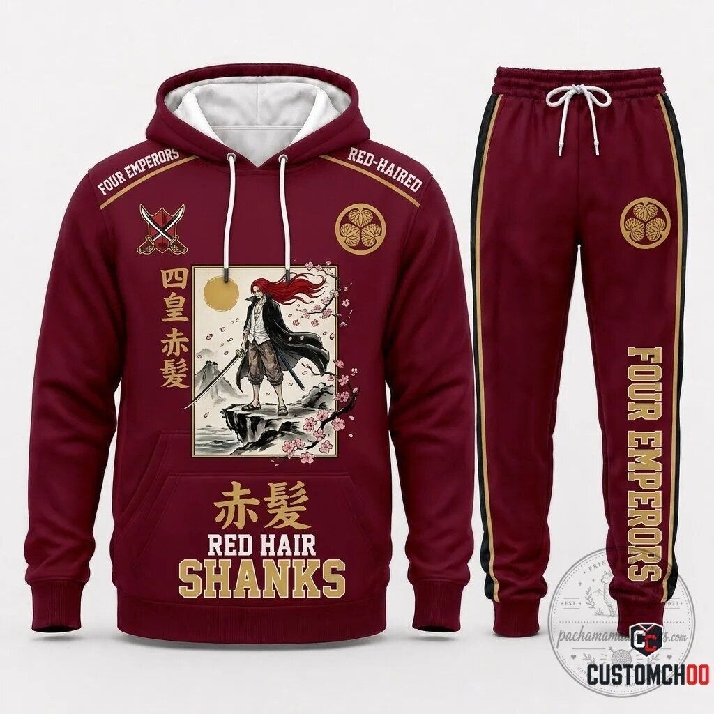 Red-Haired Shanks Emperor Kamusari One Piece Anime Hoodie and Jogger Pants Set 9 Red-Haired Shanks Emperor Kamusari One Piece Anime Hoodie and Jogger Pants Set