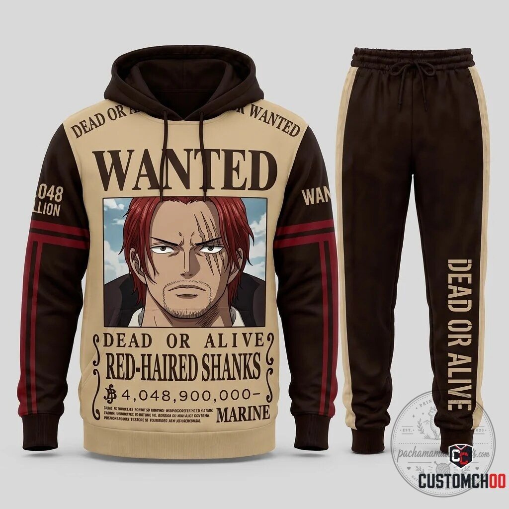 Red-Haired Shanks Emperor Kamusari One Piece Anime Hoodie and Jogger Pants Set 10 Red-Haired Shanks Emperor Kamusari One Piece Anime Hoodie and Jogger Pants Set