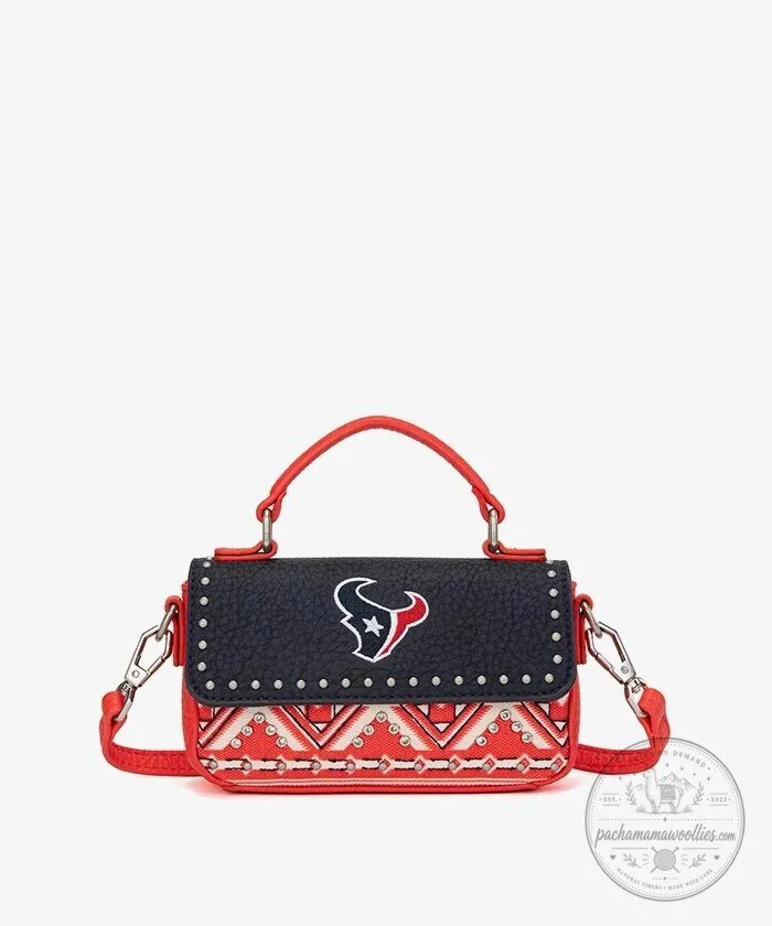 Houston Texans Studded Crossbody Bag with Adjustable Strap