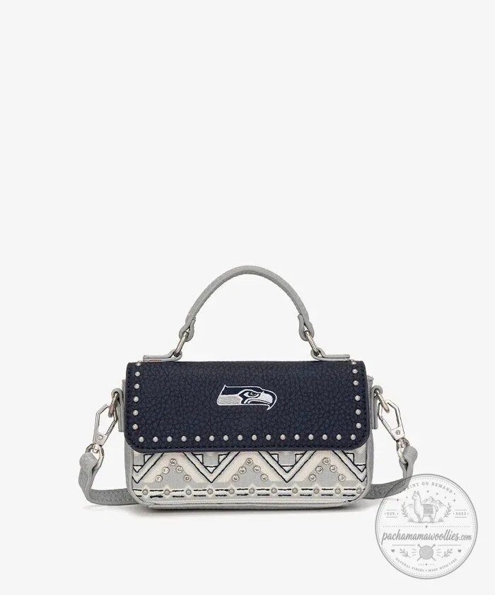 Seattle Seahawks NFL Football Team Studded Crossbody Bag