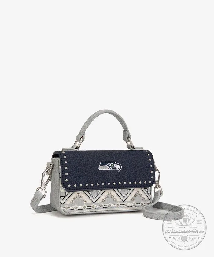 Seattle Seahawks NFL Football Team Studded Crossbody Bag 9 Seattle Seahawks NFL Football Team Studded Crossbody Bag