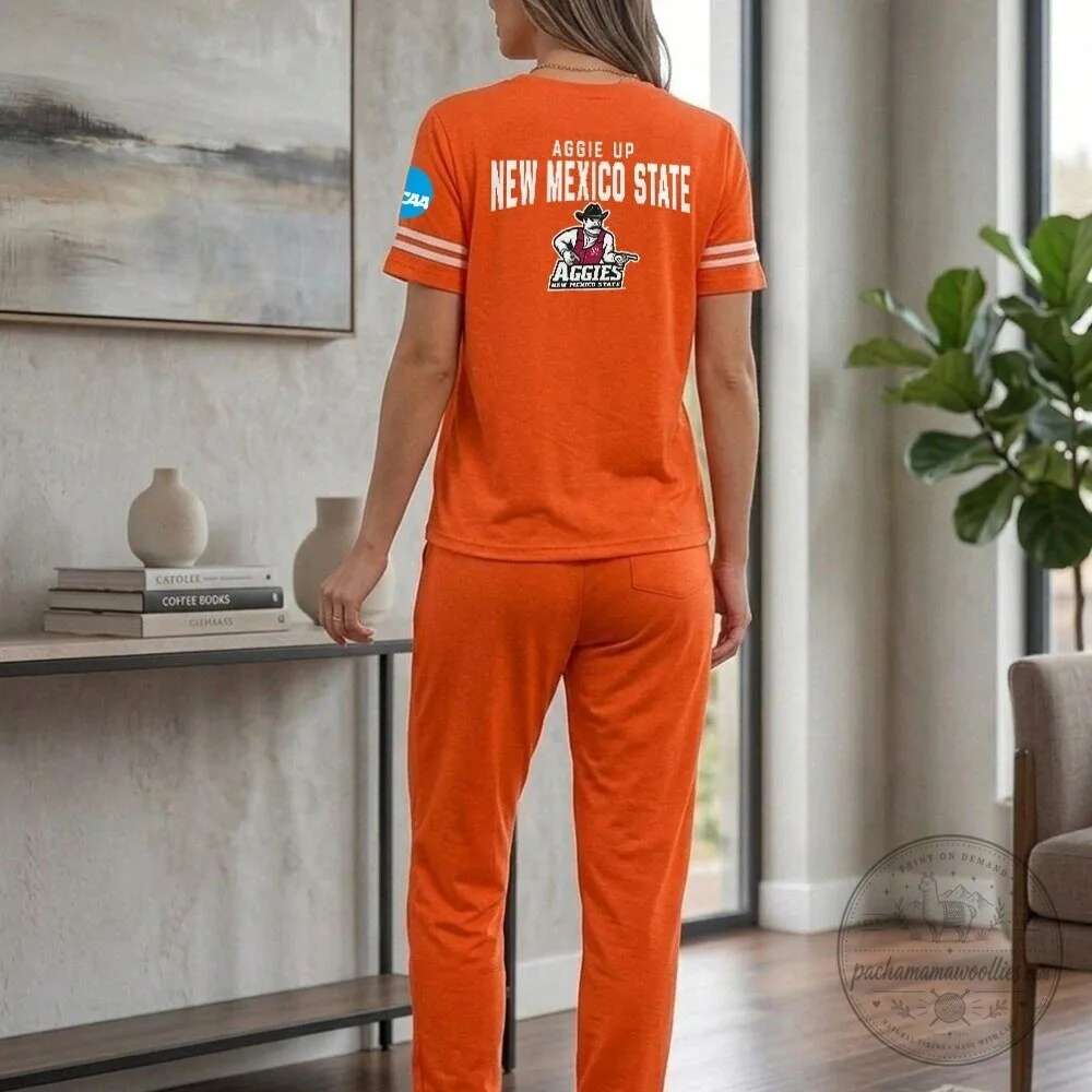 New Mexico State Aggies Women's Orange Short Sleeve T-Shirt 1 New Mexico State Aggies Women