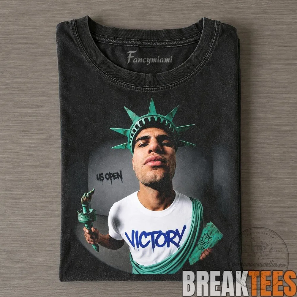 Carlos Alcaraz Statue of Liberty Victory US Open Tennis T-Shirt