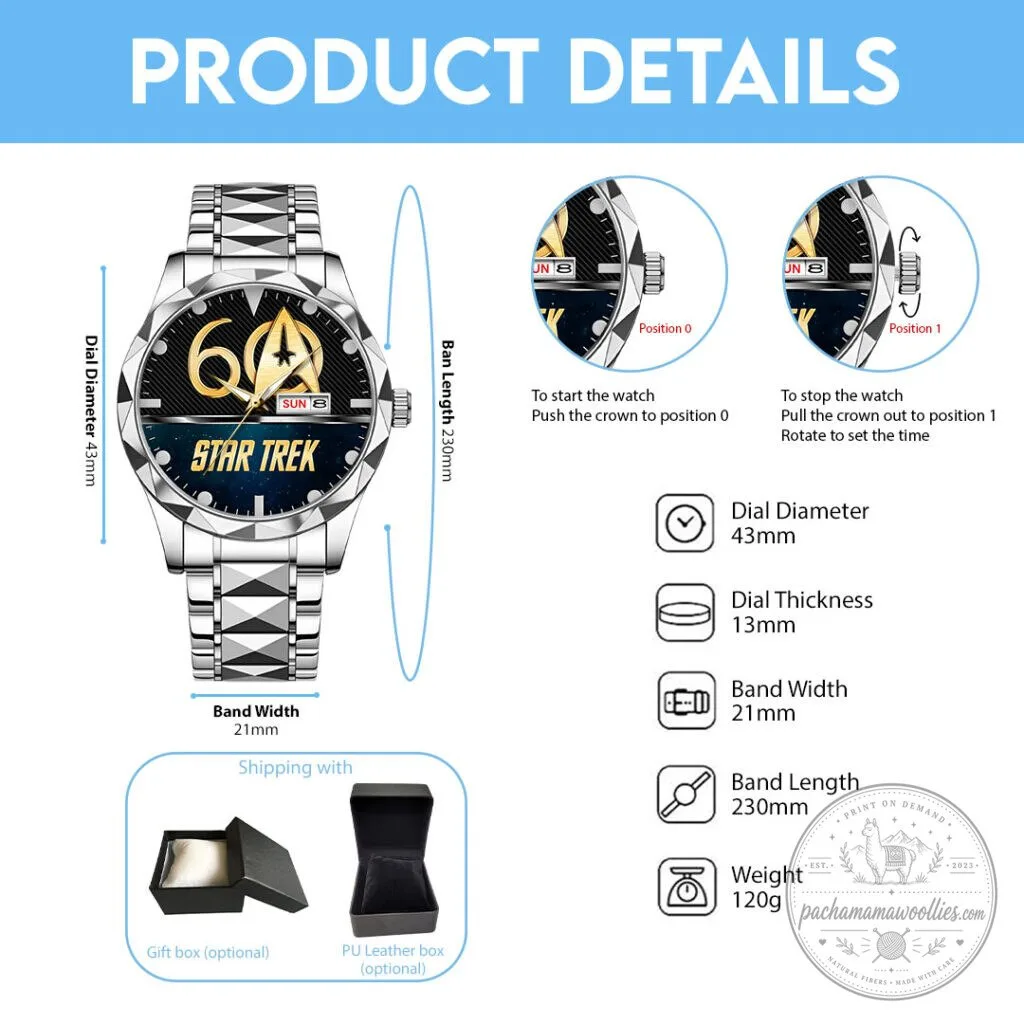 Star Trek Gold Plated Stainless Steel Quartz Wristwatch 9 Star Trek Gold Plated Stainless Steel Quartz Wristwatch