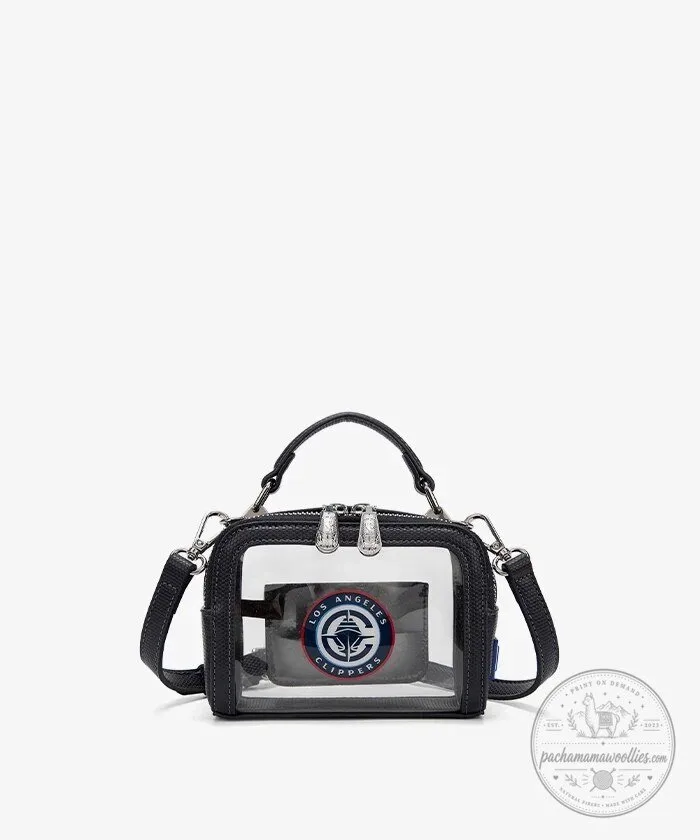 Los Angeles Clippers NBA Clear Crossbody Bag with Adjustable Shoulder Strap
