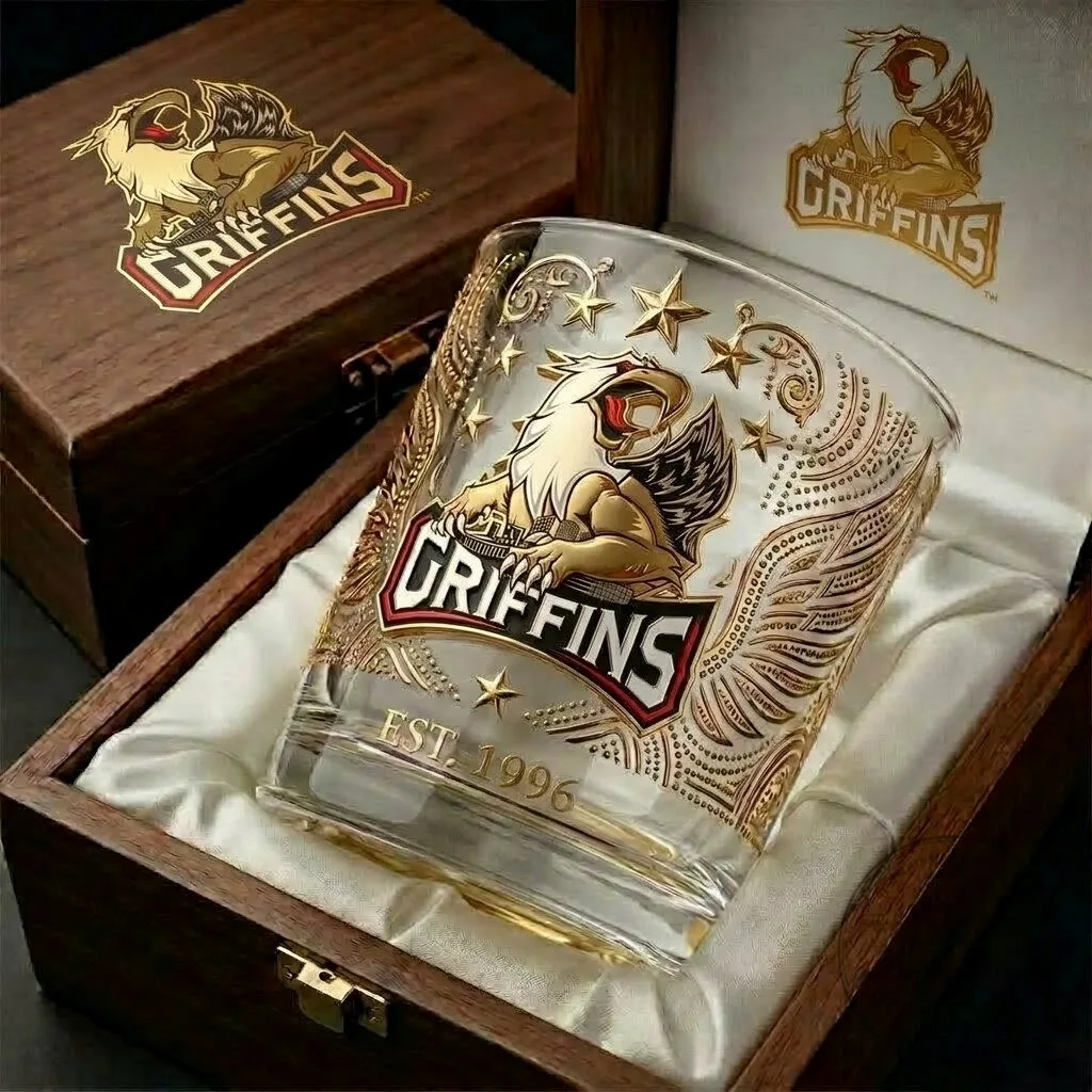 Grand Rapids Griffins Gold Edition Whiskey Glass