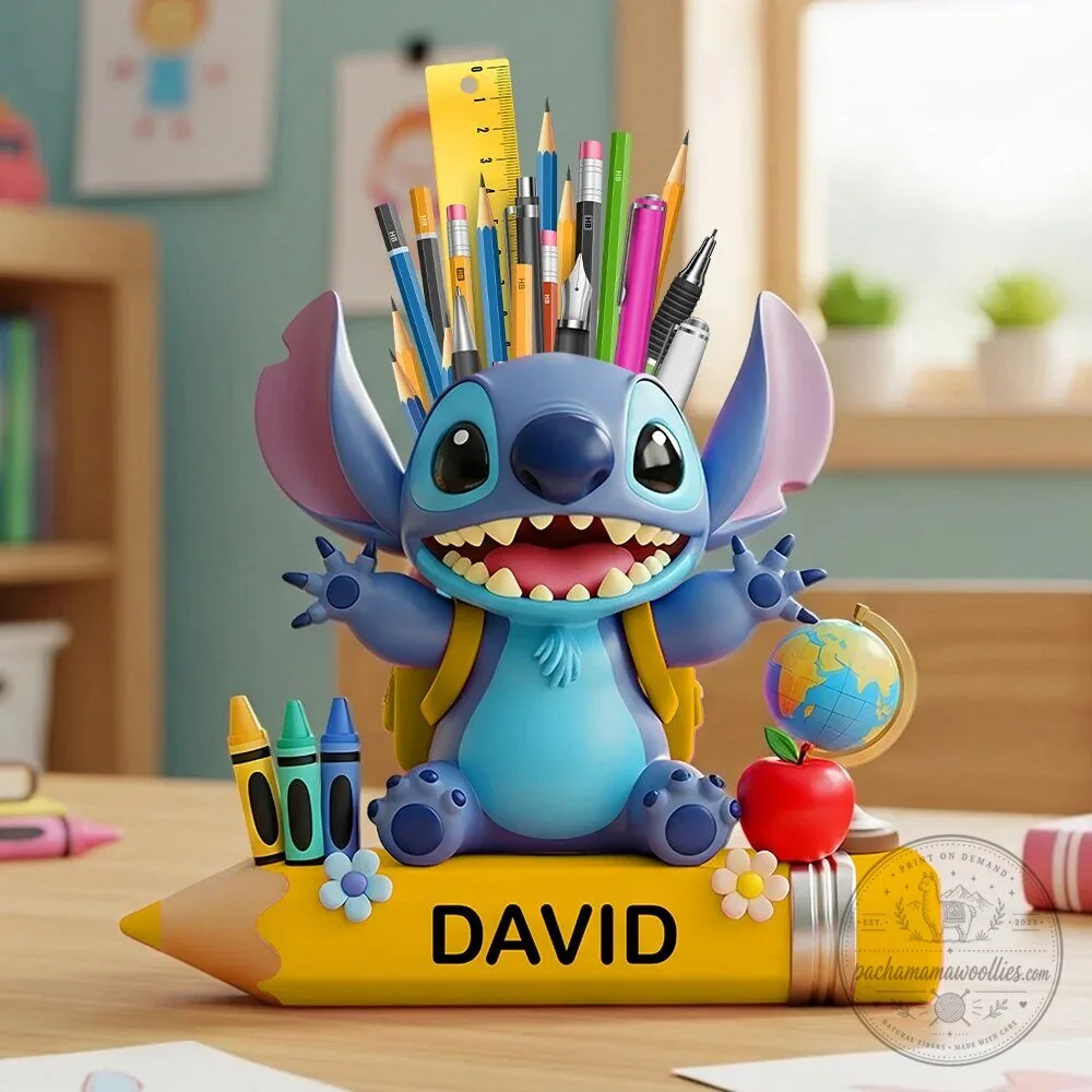 Disney Lilo and Stitch Personalized Pencil Holder Desk Organizer for Kids