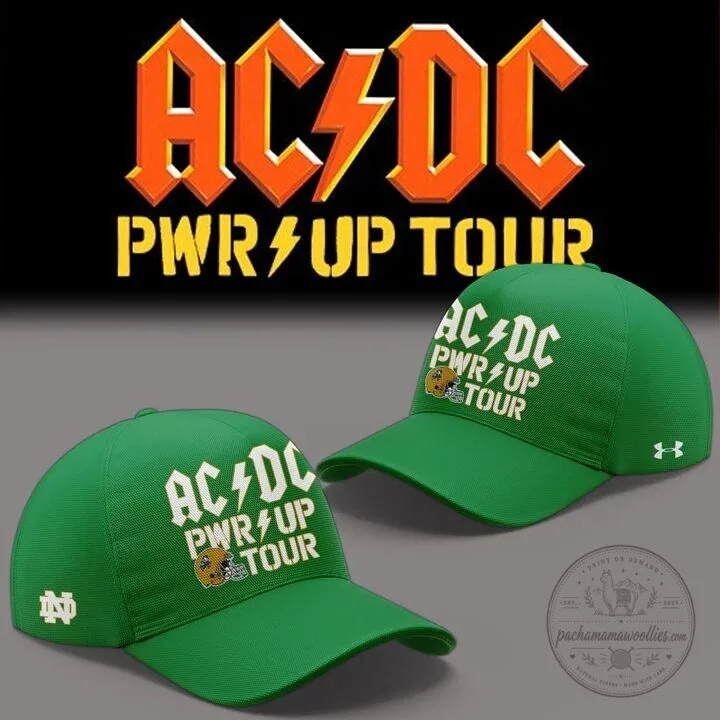 Notre Dame Football Green Hat - AC/DC Power Up Tour Cap