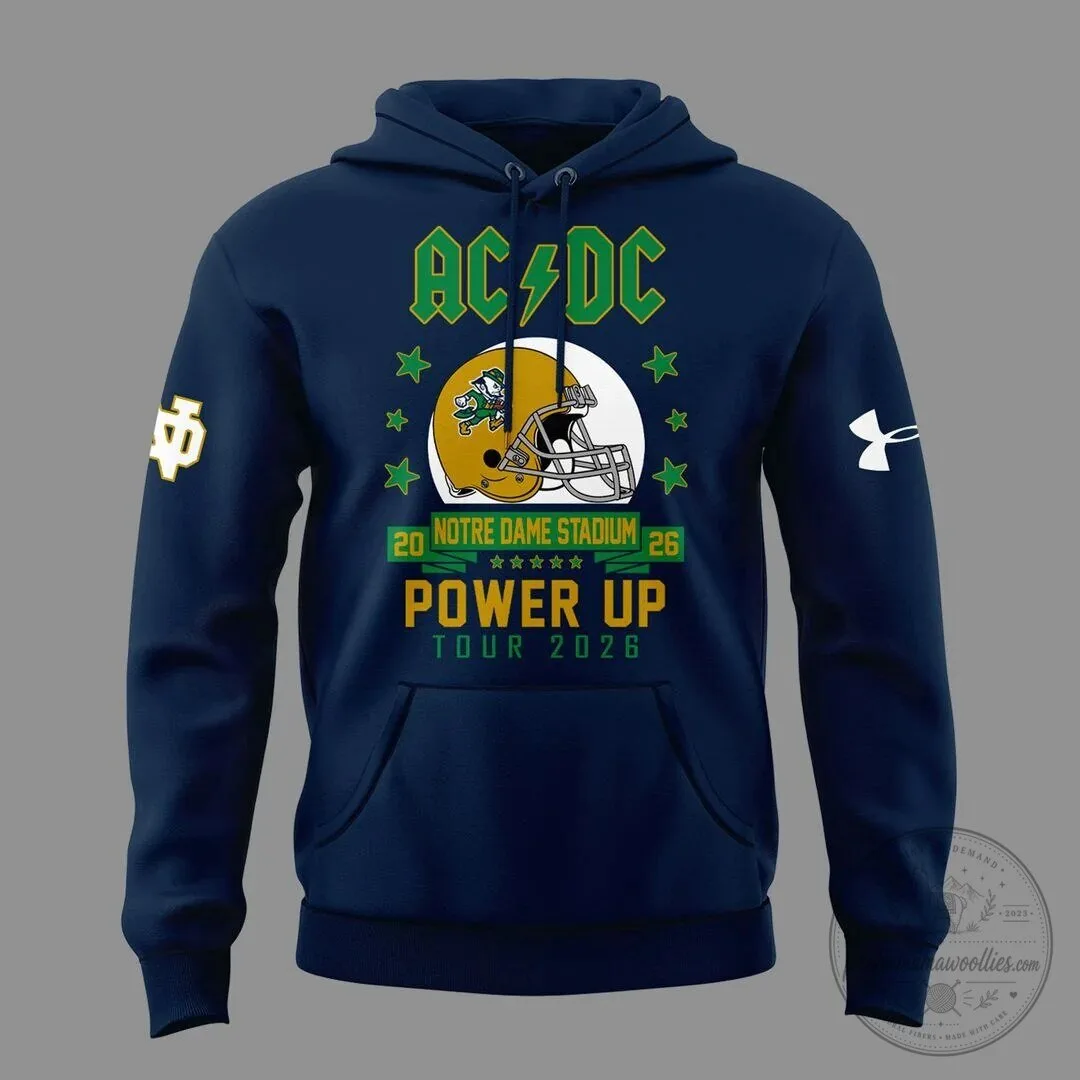 Notre Dame Football AC/DC Power Up Tour 2026 Concert Hoodie 6 Notre Dame Football AC/DC Power Up Tour 2026 Concert Hoodie