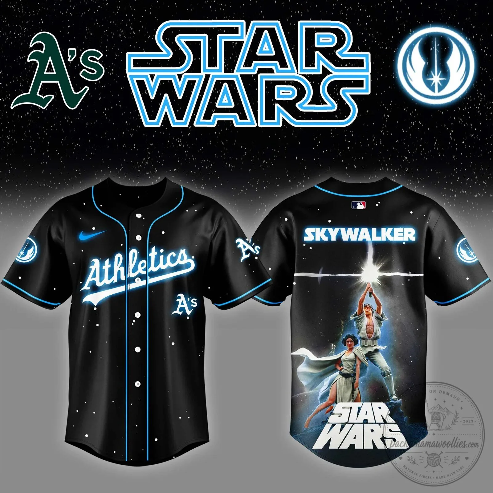 Luke Skywalker Star Wars Oakland Athletics Baseball Jersey 2 Luke Skywalker Star Wars Oakland Athletics Baseball Jersey