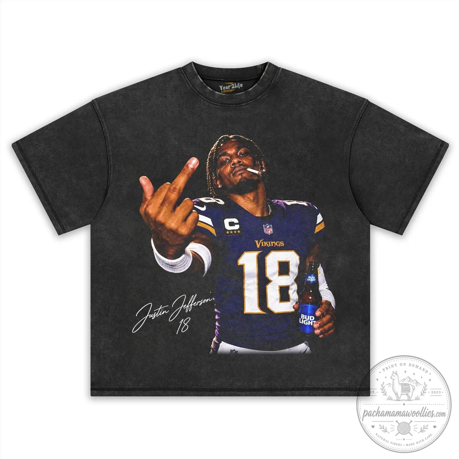 Justin Jefferson Football Player Graphic T-Shirt 10 Justin Jefferson Football Player Graphic T-Shirt