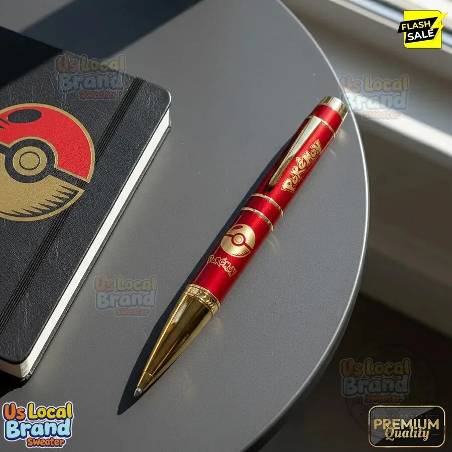 Pokemon Pokeball Collectible Red and Gold Ballpoint Pen