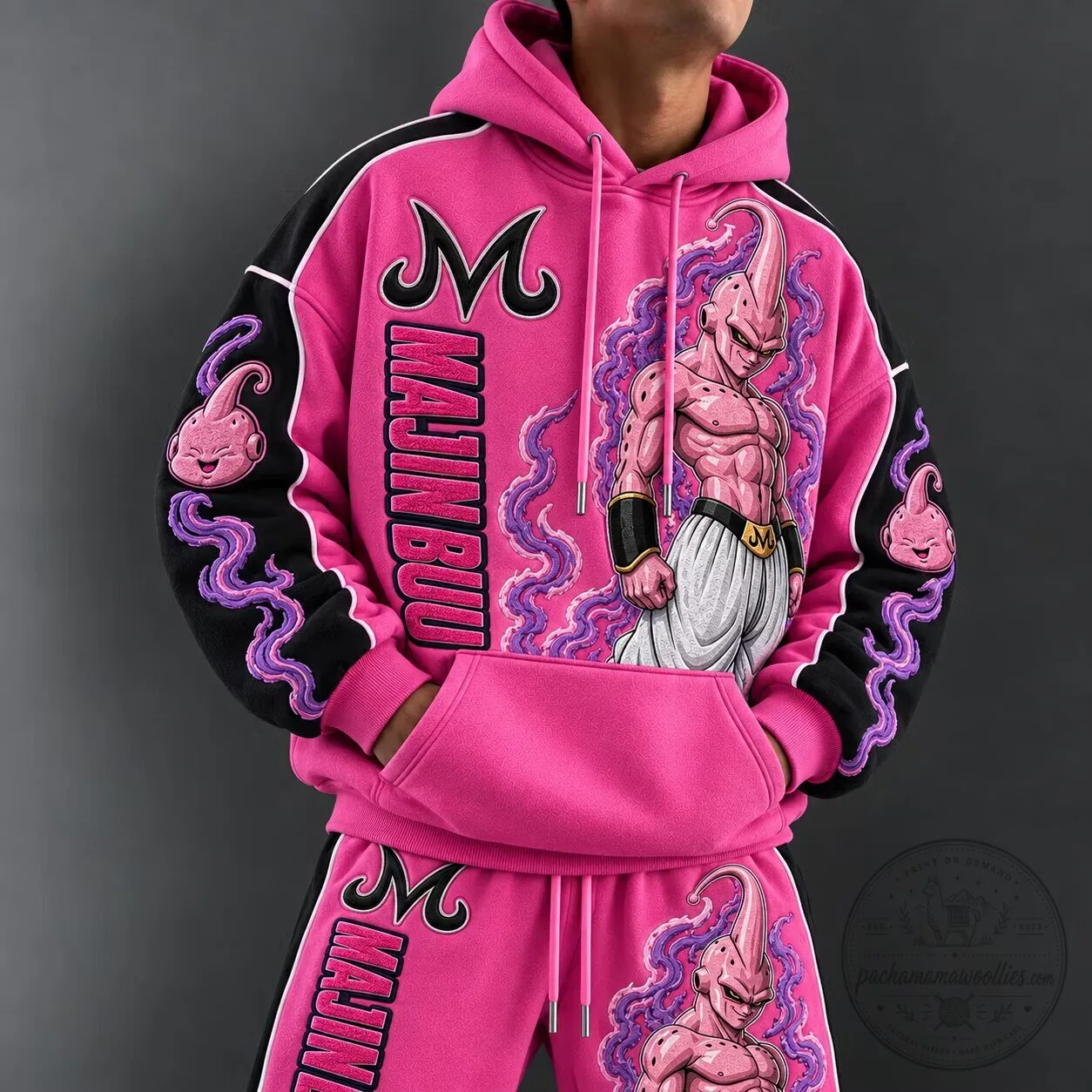 Majin Buu Dragon Ball Z Anime Character Pink Hoodie
