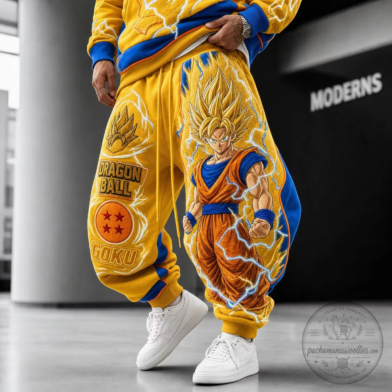 Dragon Ball Z Super Saiyan Goku Anime Character Graphic Print Sweatpants