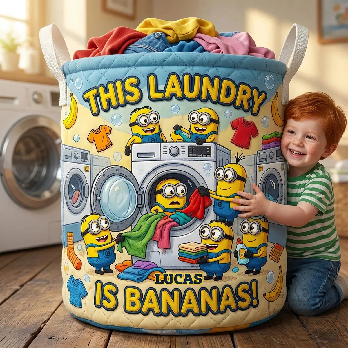 Minions This Laundry Is Bananas Personalized Quilted Laundry Basket 7 Minions This Laundry Is Bananas Personalized Quilted Laundry Basket