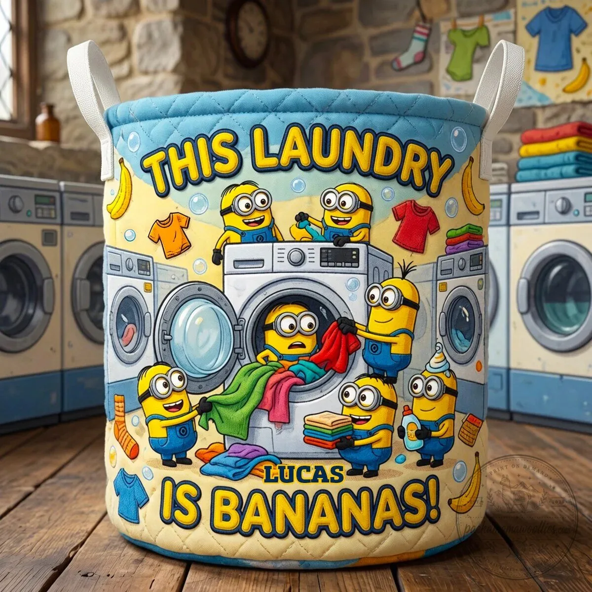 Minions This Laundry Is Bananas Personalized Quilted Laundry Basket 8 Minions This Laundry Is Bananas Personalized Quilted Laundry Basket