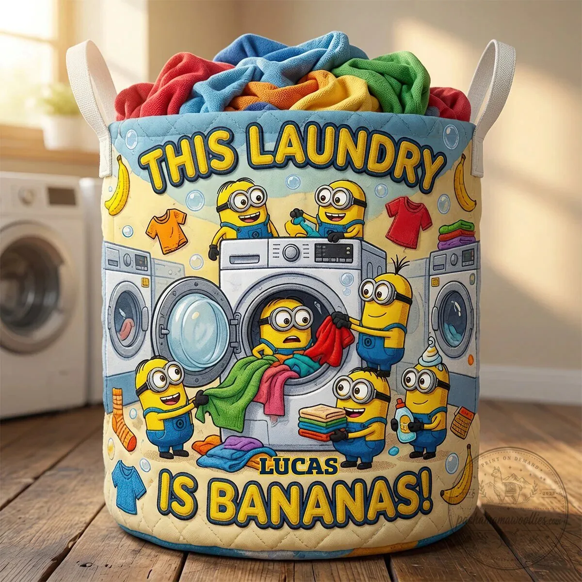Minions This Laundry Is Bananas Personalized Quilted Laundry Basket 9 Minions This Laundry Is Bananas Personalized Quilted Laundry Basket