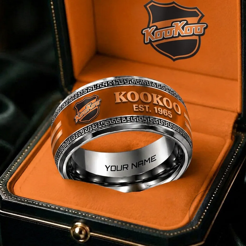 KooKoo Liiga Ice Hockey Team Custom Name Engraved Stainless Steel Ring 1 KooKoo Liiga Ice Hockey Team Custom Name Engraved Stainless Steel Ring