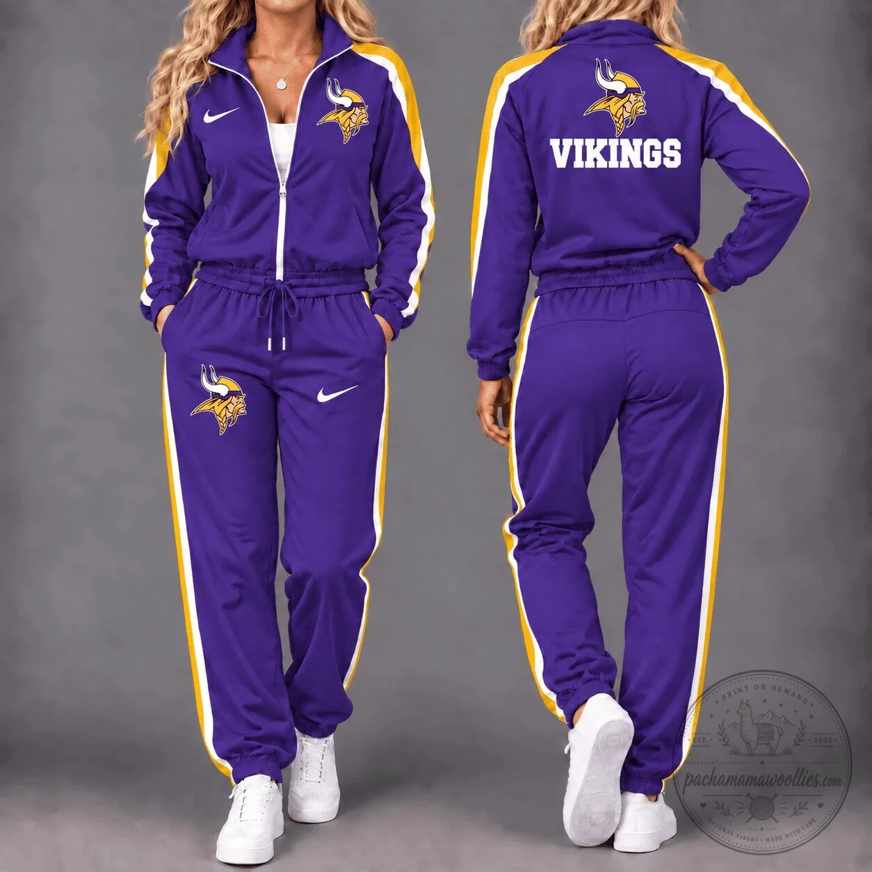 Minnesota Vikings NFL Football Team Purple Tracksuit Set