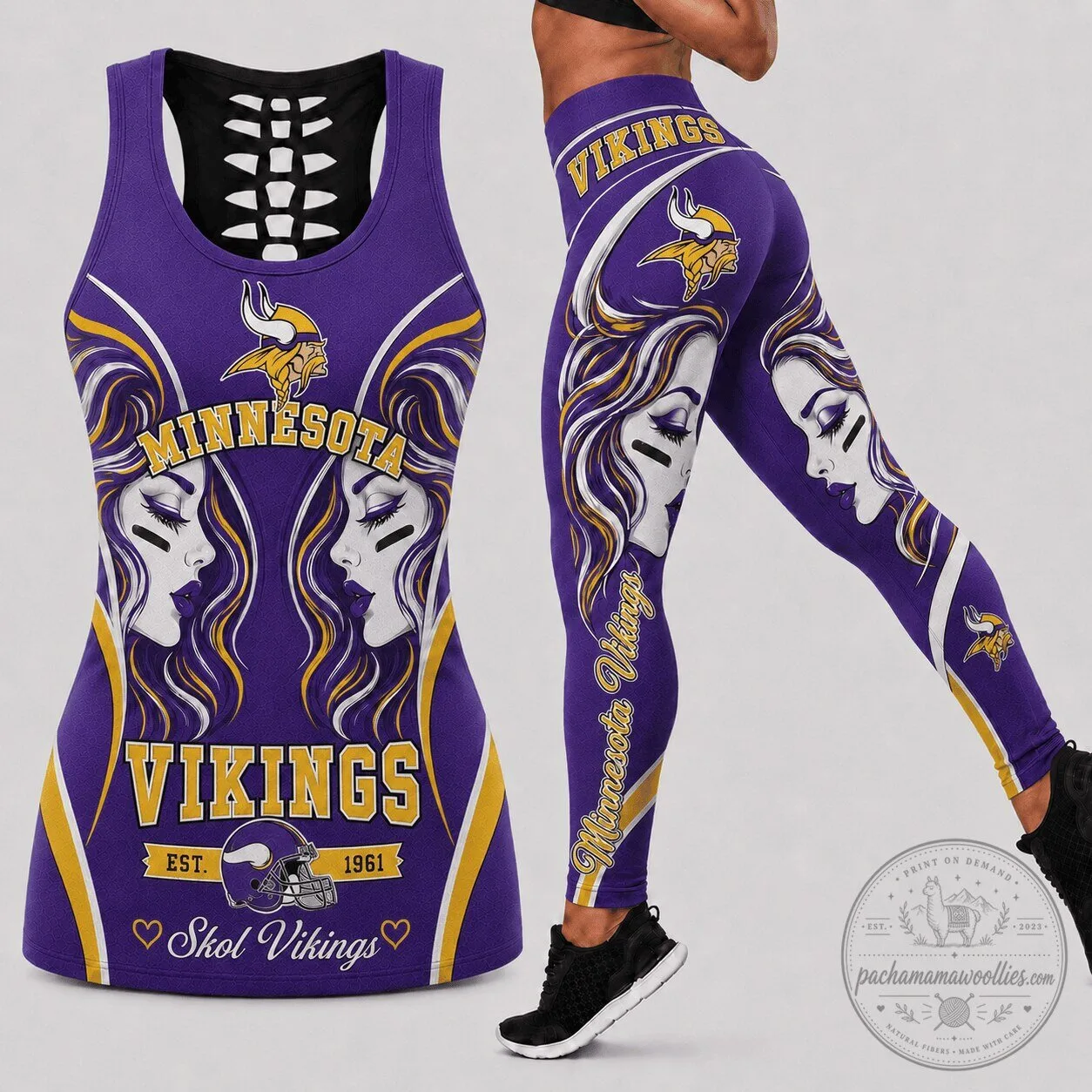 Minnesota Vikings Women's Purple Game Day Tank Top and Leggings Set