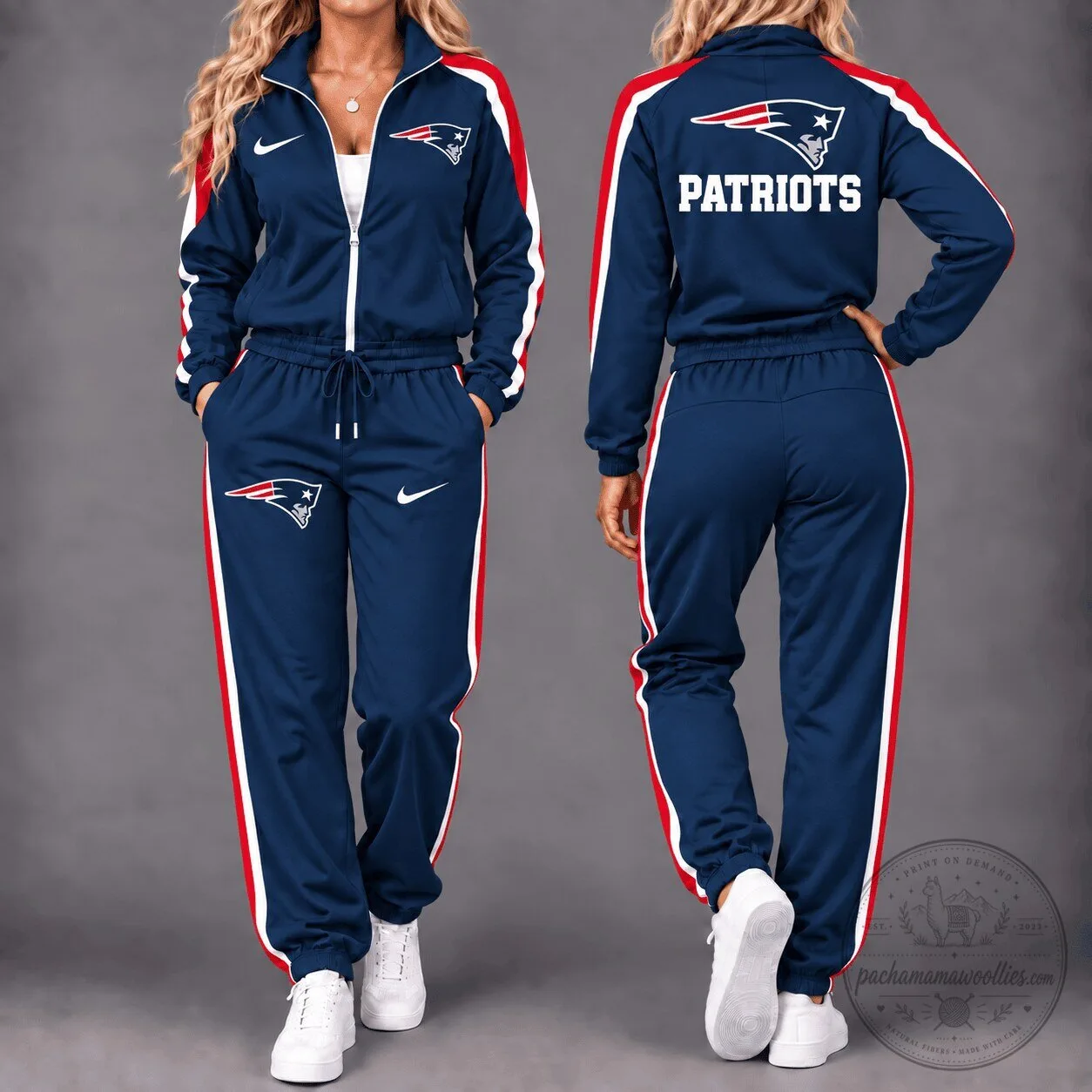 New England Patriots National Football League Women's Full Zip Tracksuit Set