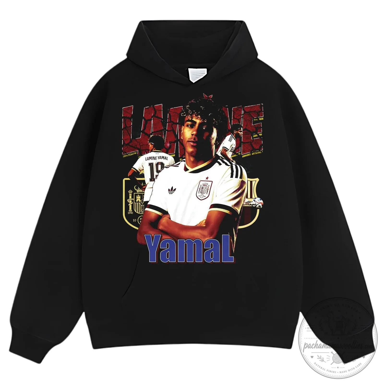 Graphic T-Shirt Featuring Vintage Style Football Player Lamine Yamal 13 Graphic T-Shirt Featuring Vintage Style Football Player Lamine Yamal