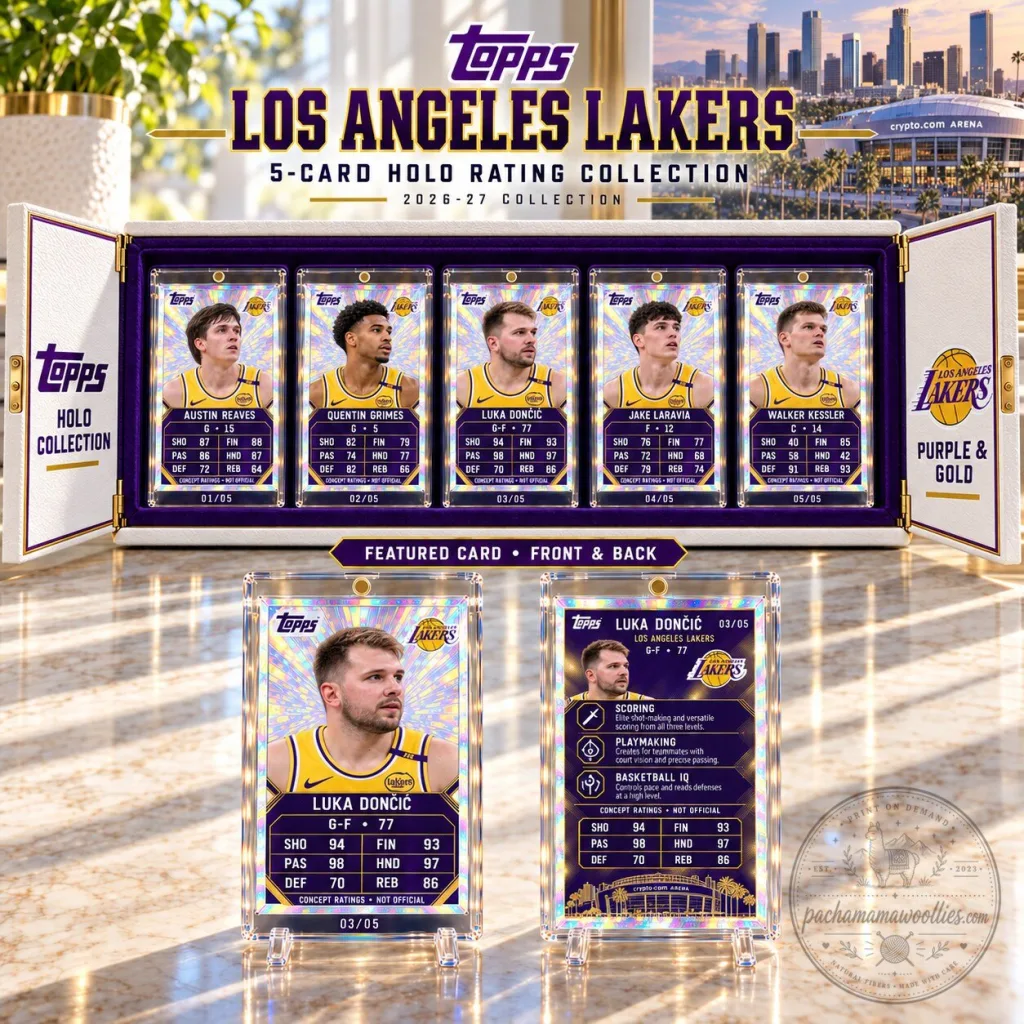 Los Angeles Lakers Topps 5-Card Holo Rating Collection Box Set Los Angeles Lakers Topps 5-Card Holo Rating Collection Box Set