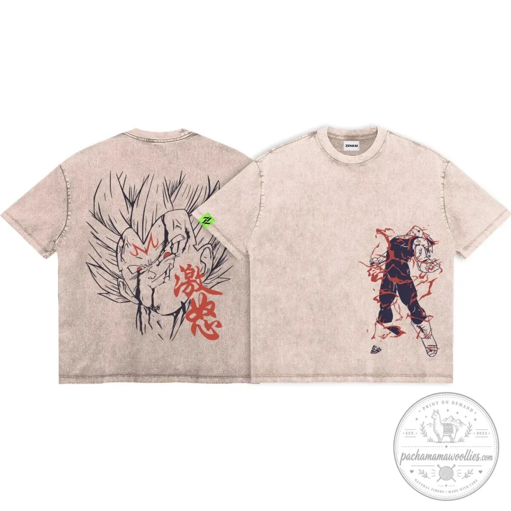 Dragon Ball Z Vegeta Prince's Wrath Majin Awakening Washed T-Shirt Dragon Ball Z Vegeta Prince's Wrath Majin Awakening Washed T-Shirt