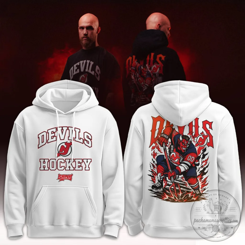 ,New Jersey Devils x SANA x Devils Fanatics Fest Edition White Hoodie for Fans ,New Jersey Devils x SANA x Devils | Fanatics Fest Edition White Hoodie for Fans