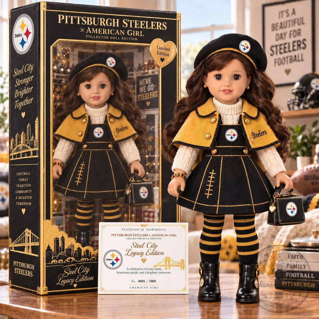 Pittsburgh Steelers American Girl Collector Doll Limited Edition