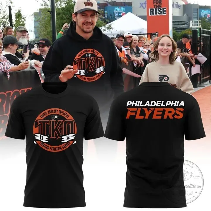 Philadelphia Flyers Travis Konecny Initiative Fighting Pediatric Cancer T-Shirt