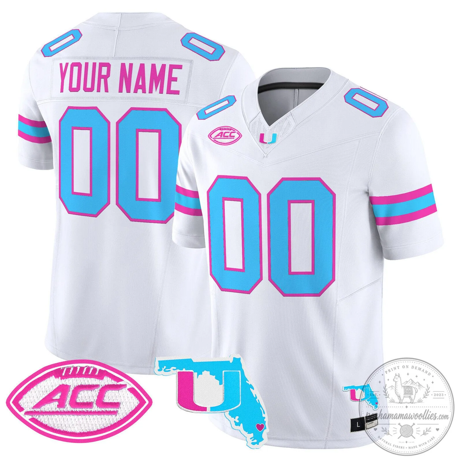 Miami Hurricanes Vice City Vapor Limited Edition Football Jersey