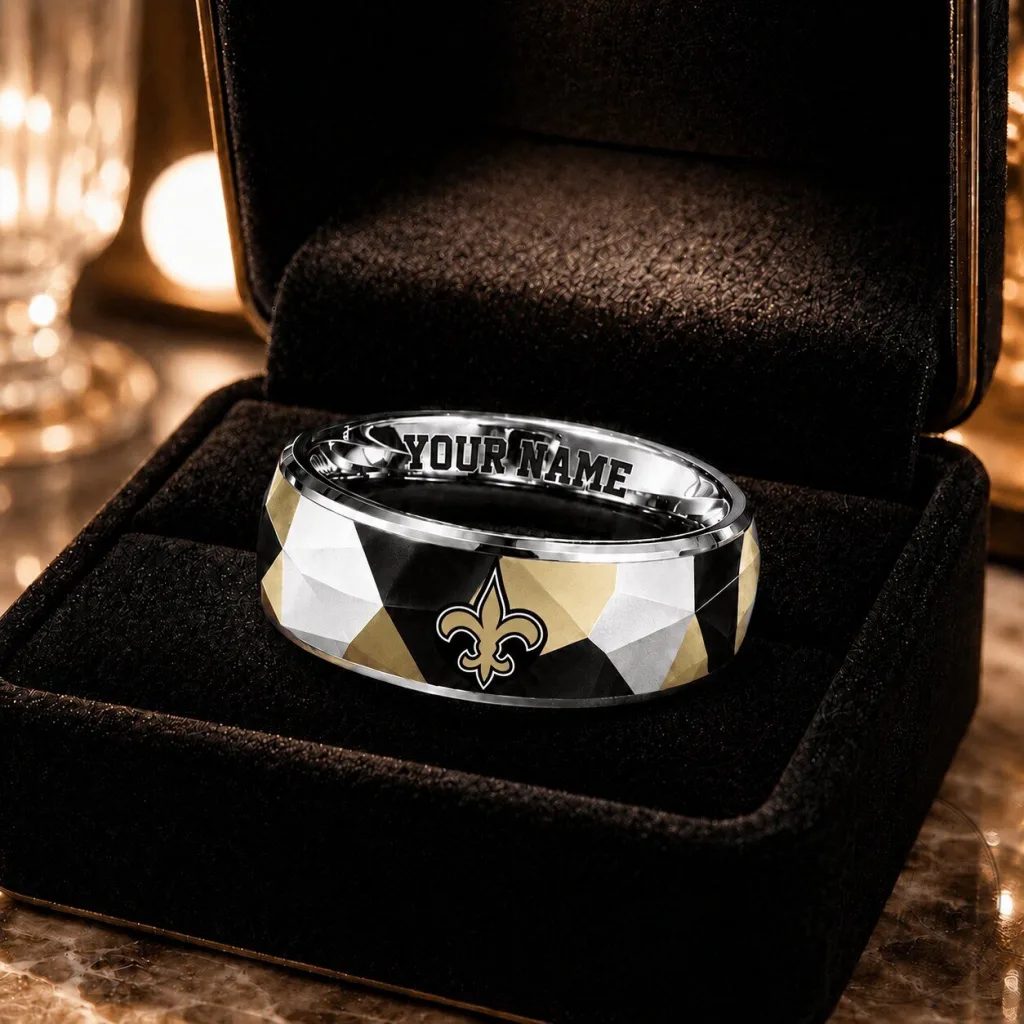 New Orleans Saints NFL Custom Name Ring for Football Fans New Orleans Saints NFL Custom Name Ring for Football Fans