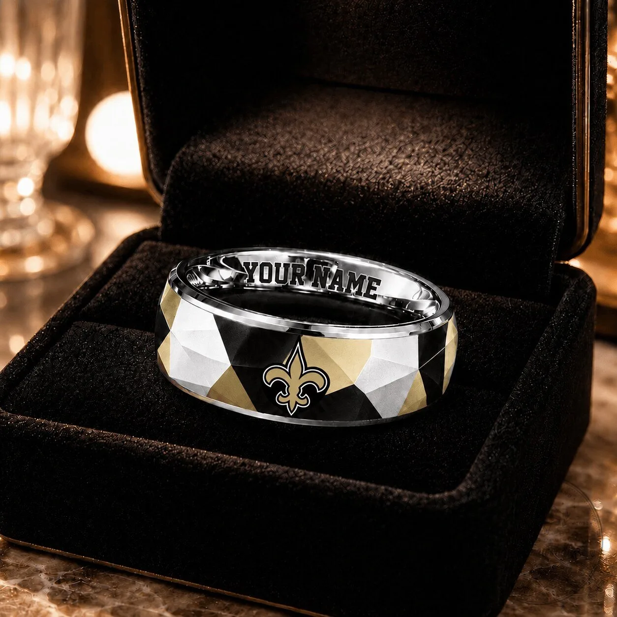 New Orleans Saints NFL Custom Name Ring for Football Fans