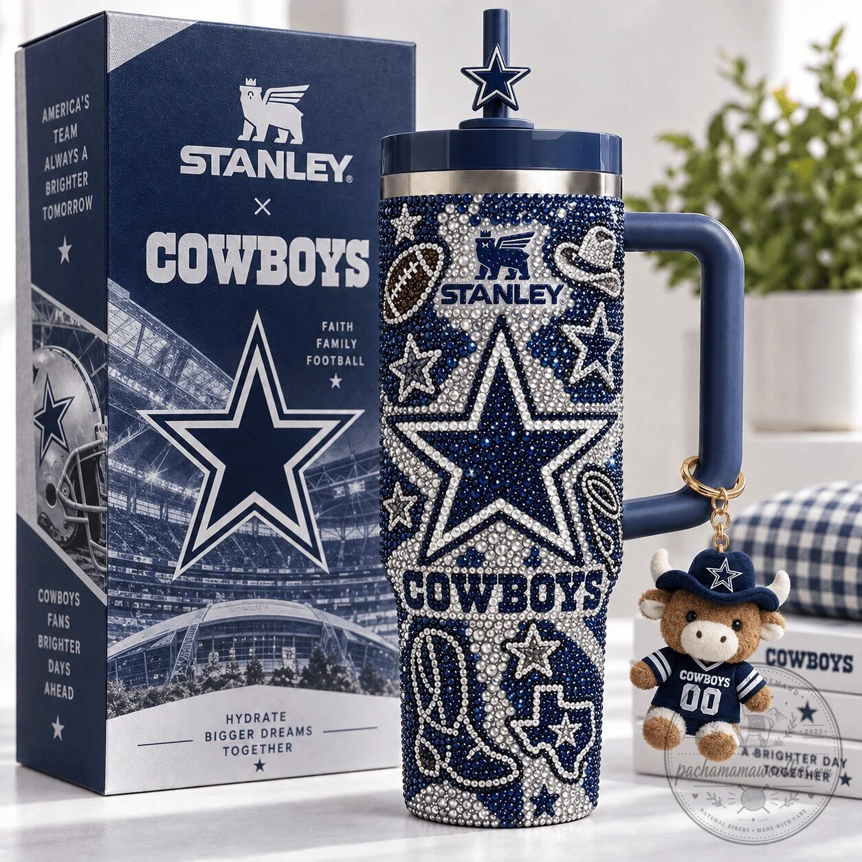Dallas Cowboys Stanley Rhinestone Tumbler with Handle