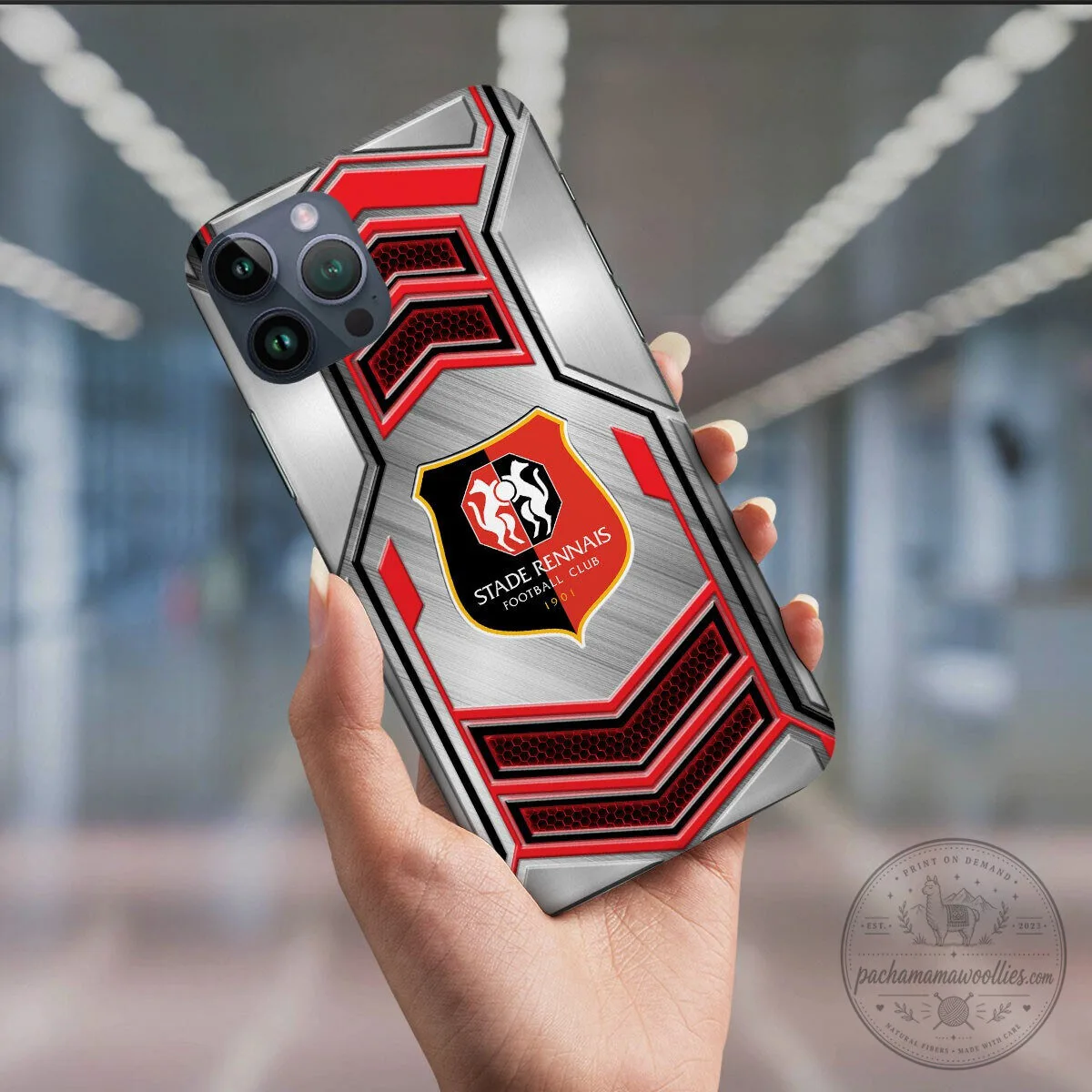 Stade Rennais Football Club Metallic Design Phone Case 1 Stade Rennais Football Club Metallic Design Phone Case
