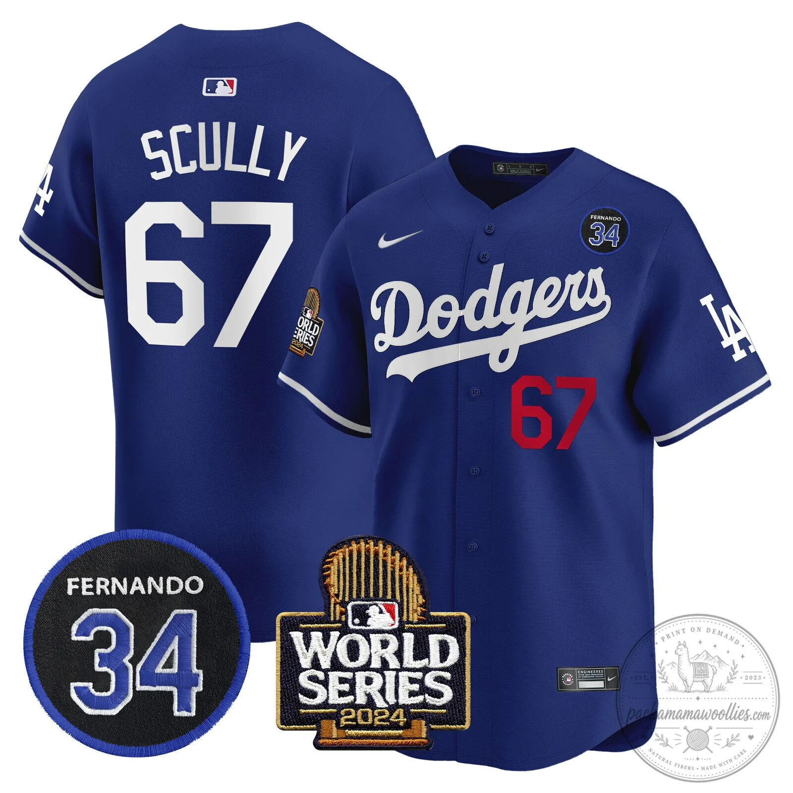 Dodgers Fernando Valenzuela 2024 World Series White Baseball Jersey 75 Dodgers Fernando Valenzuela 2024 World Series White Baseball Jersey