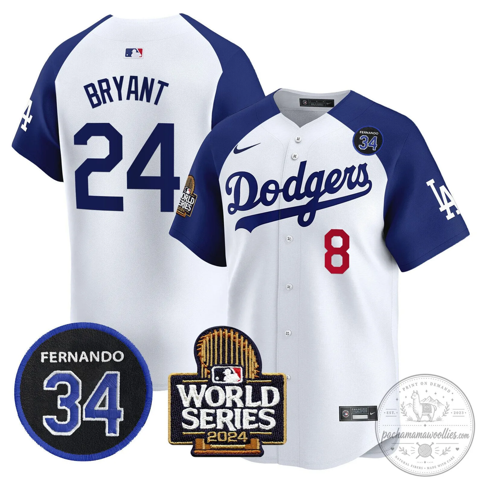 Dodgers Fernando Valenzuela 2024 World Series White Baseball Jersey 84 Dodgers Fernando Valenzuela 2024 World Series White Baseball Jersey