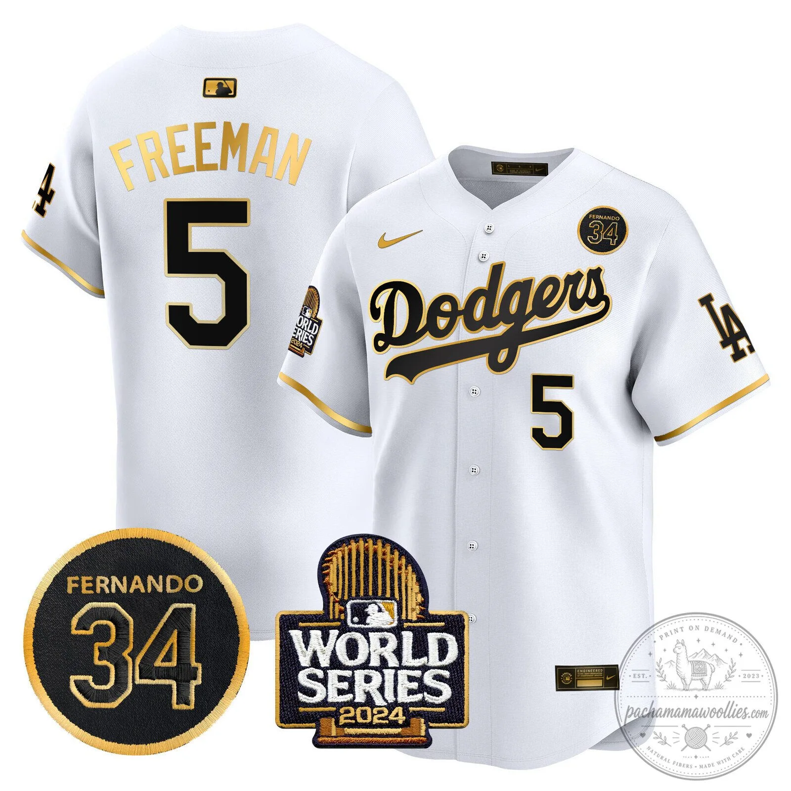 Dodgers Fernando Valenzuela 2024 World Series White Baseball Jersey 112 Dodgers Fernando Valenzuela 2024 World Series White Baseball Jersey