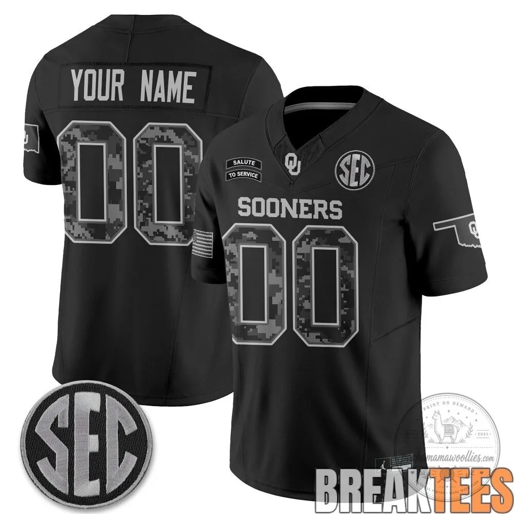 Custom Football Jersey for Oklahoma Sooners Salute To Service 4 Custom Football Jersey for Oklahoma Sooners Salute To Service