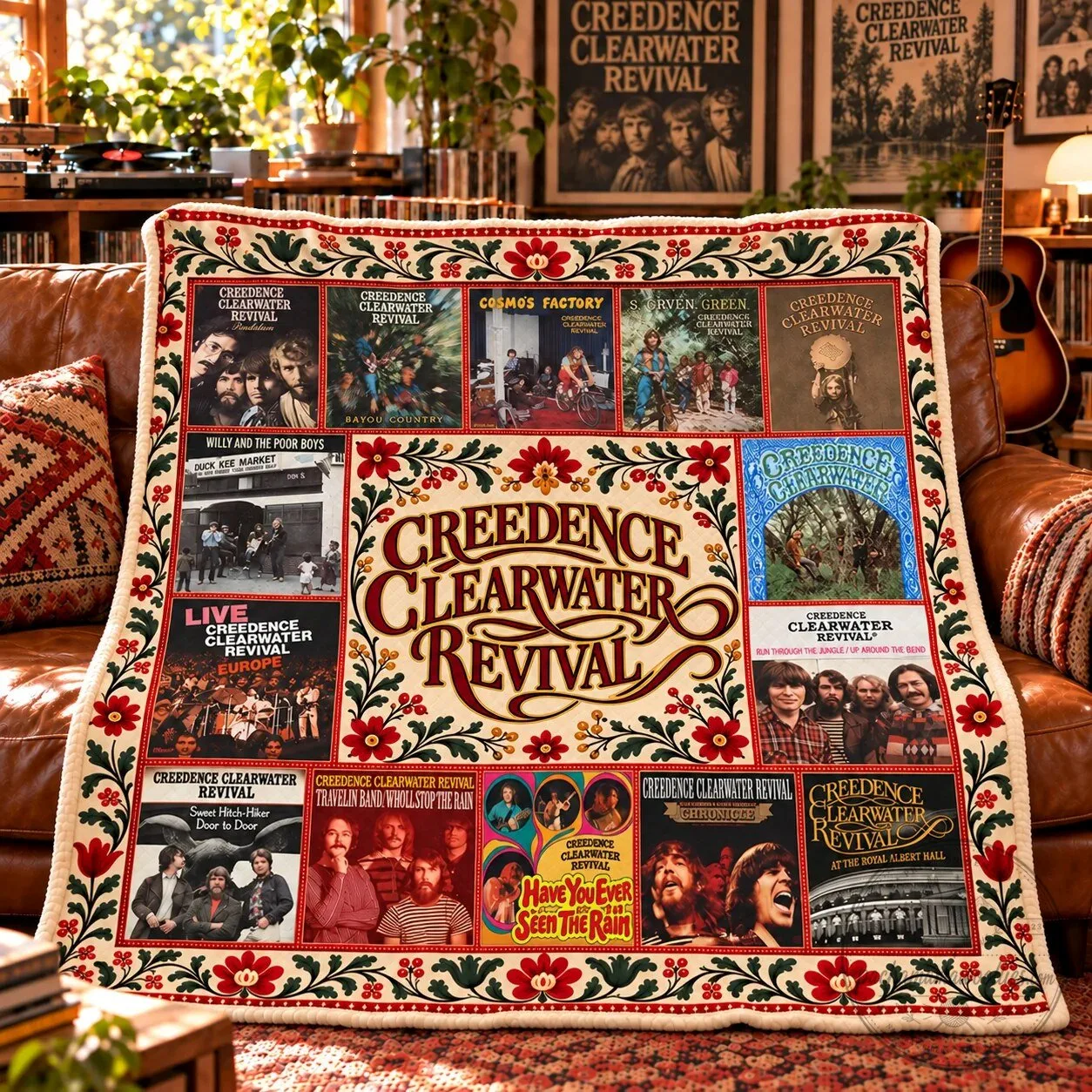 Creedence Clearwater Revival Album Covers Collage Sherpa Fleece Blanket 4 Creedence Clearwater Revival Album Covers Collage Sherpa Fleece Blanket