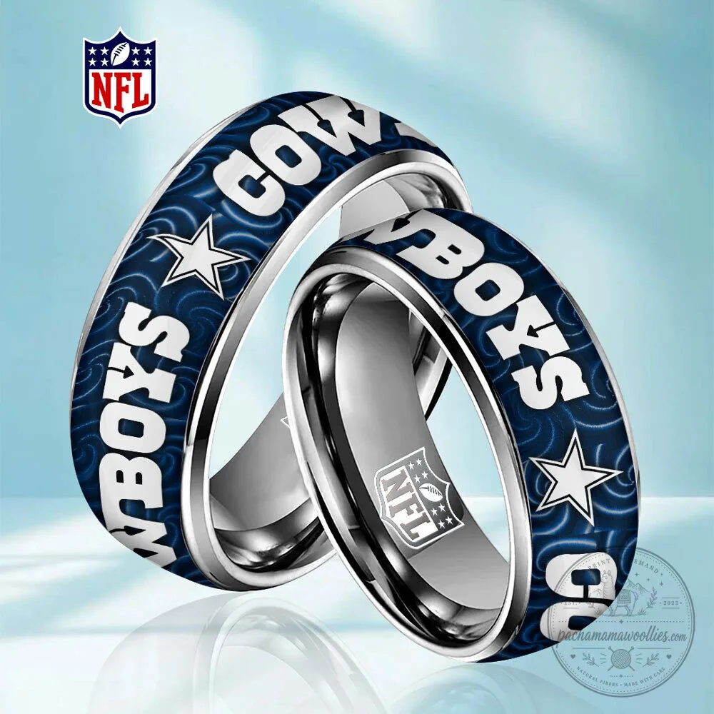Dallas Cowboys National Football League Team Logo Stainless Steel Ring