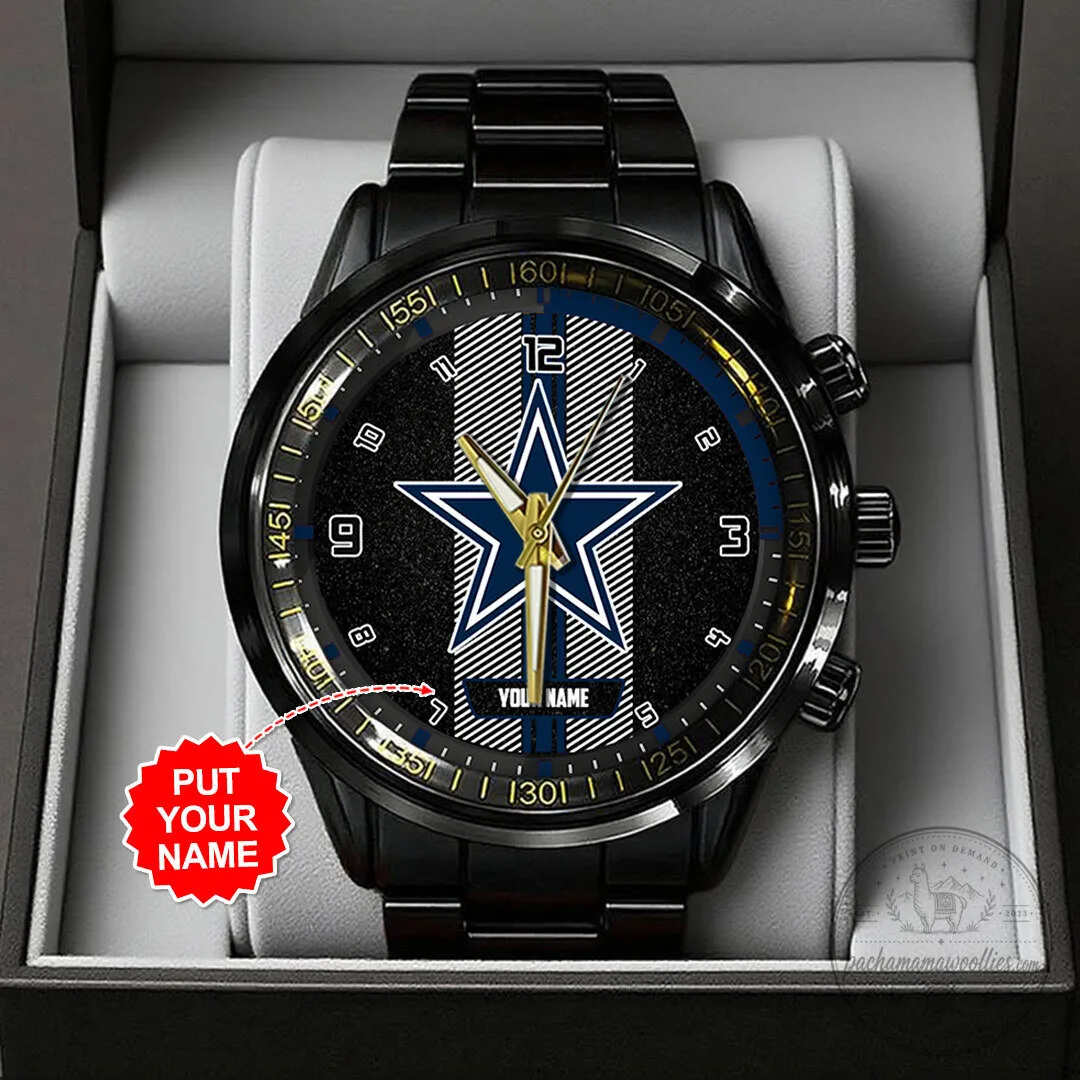 Dallas Cowboys NFL Football Team Personalized Stainless Steel Watch