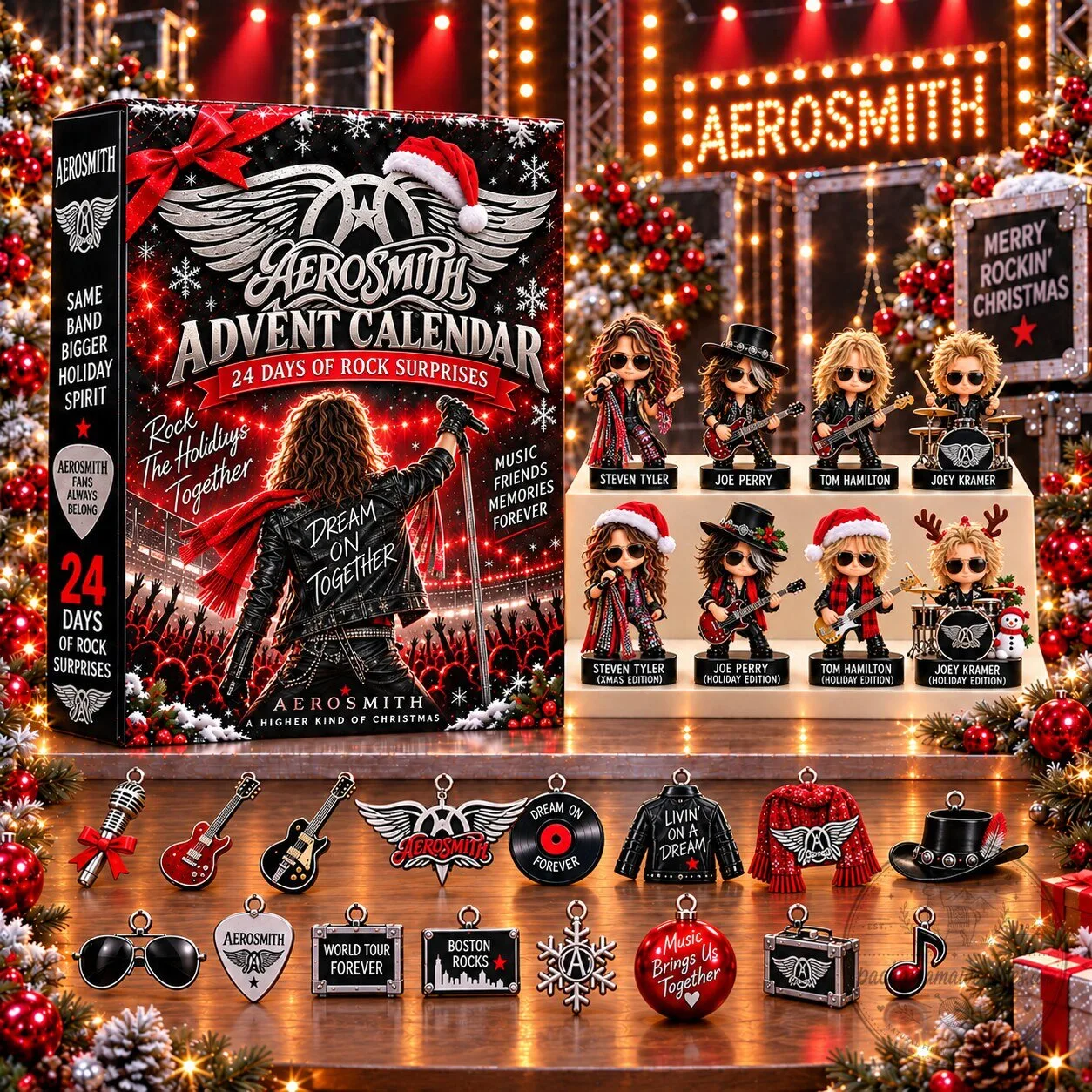 Aerosmith Rock and Roll Band Christmas Advent Calendar Blind Box Set