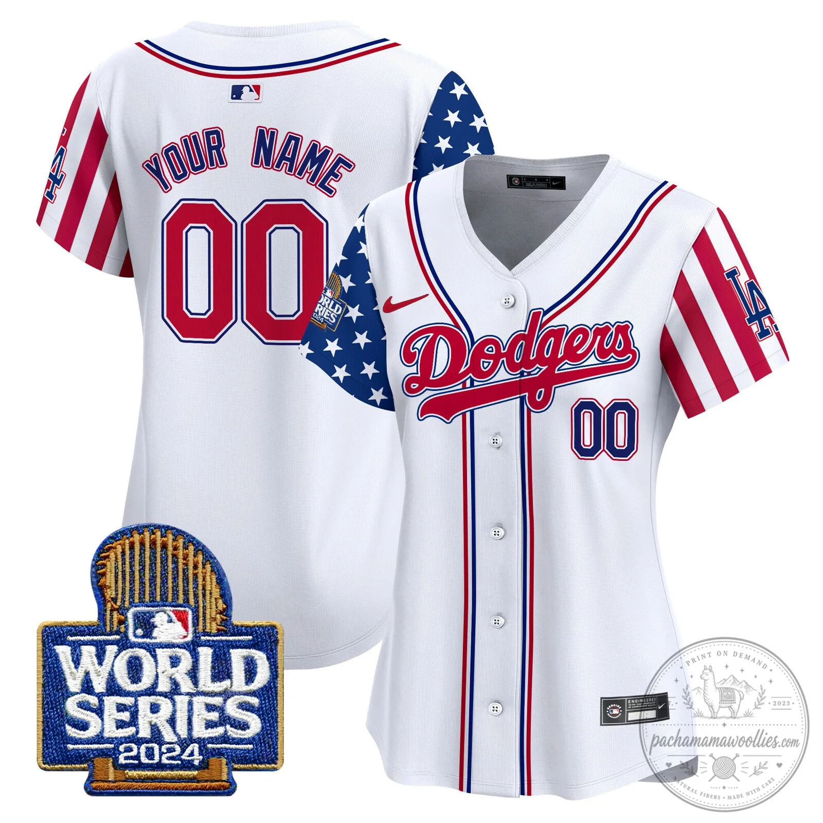 Los Angeles Dodgers 2024 World Series American Flag Baseball Jersey 9 Los Angeles Dodgers 2024 World Series American Flag Baseball Jersey
