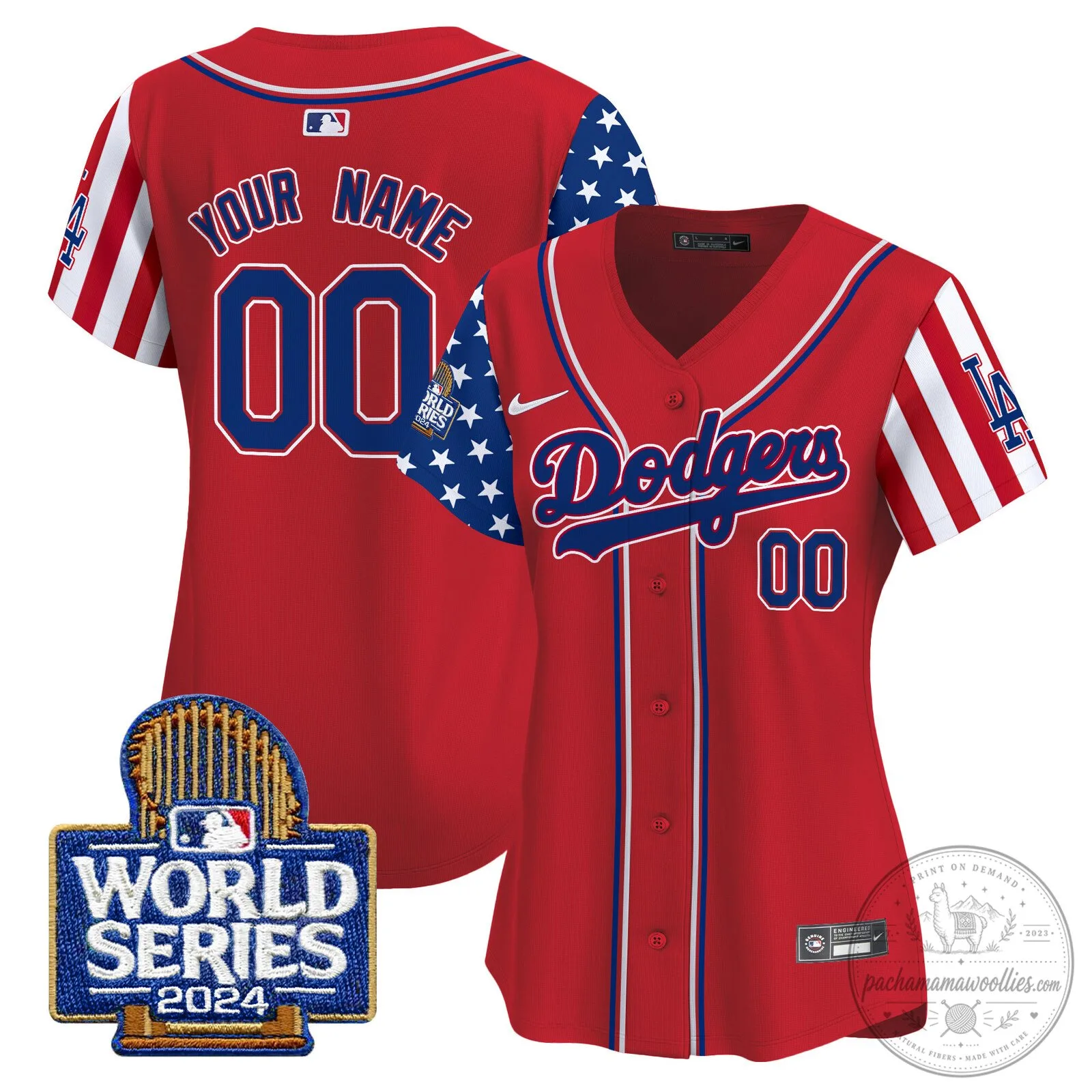 Los Angeles Dodgers 2024 World Series American Flag Baseball Jersey 10 Los Angeles Dodgers 2024 World Series American Flag Baseball Jersey