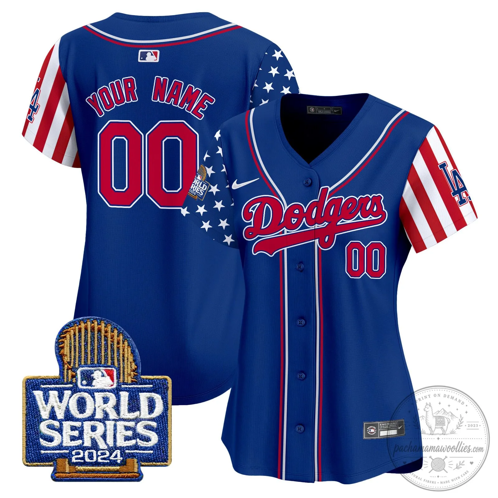 Los Angeles Dodgers 2024 World Series American Flag Baseball Jersey 11 Los Angeles Dodgers 2024 World Series American Flag Baseball Jersey